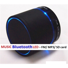 Mini Caixa Som Bluetooth MUSIC WS887 - LED PRETA